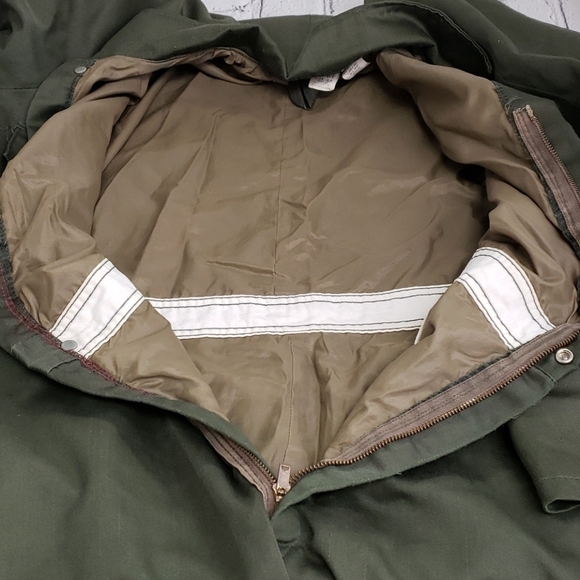 Vintage Sears Insulated Work Shop Coverall Overalls Olive 44R Chest 52 waist 42 - Picture 13 of 13